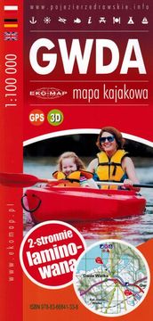 Gwda 1:100.000. Laminirana karta za kajak.