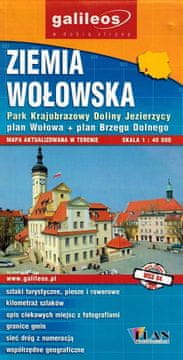 Wołowska Land 1:40.000. Pejzažni park doline Jezierzyca. Turistička karta. Galilej