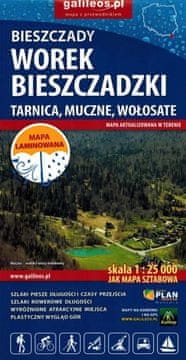 ine Bieszczady - Worek Bieszczadzki 1:25.000. Kaširana turistička karta. Izdanje 2024/2025. Galilej