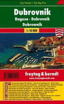 Freytag & Berndt Dubrovnik 1:10.000. Plastificirana karta/plan grada.