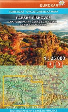 Labské Piskovce / Labski pješčenjak, Češka Švicarska. Turistička karta. HP kartografija