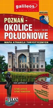 Poznań - južno područje. Turistička karta. Galilleos