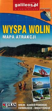 Otok Wolin 1:45 000. Kamień Pomorski, Świnoujście, Międzyzdroje. Turistička karta. Galilej