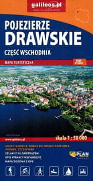 Jezero Drawsko, istočni dio 1:50.000. Turistička karta. Galileos