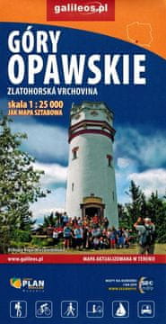 Opavsko gorje, Zlatohorska Vrchovina 1:25.000. Turistička karta. Galilej