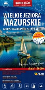 Velika Mazurska jezera / Mazurija. Laminirana turistička karta. Izdanje 2025. Galileos