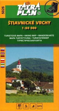 Planine Štiavnica / Stiavnicke Vrchy. Turistička karta 5026. Plan Tatre