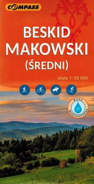 Compass Beskid Makowski (srednji) 1:50.000. Plastificirana turistička karta. Objavljeno 2025. Kompas