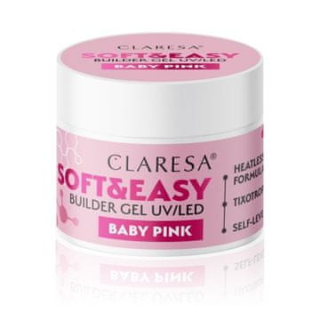 Claresa Gel bud soft&easy gel za oblikovanje 90 g svijetlo ružičaste boje