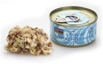 Fish Fish4Cats - Srdela sa zelenousnom školjkom - Mokra hrana za mačke 70 g