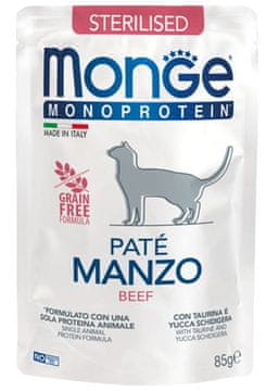 Monge Cat sterilizirana monoproteinska goveđa pašteta 85 g