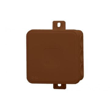 F-ELEKTRO Hermetička kutija V7, termoplastika 100x100x41 IP54, smeđa - klik, 12 izbijajućih otvora F1.0295
