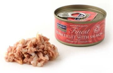Fish Fish4Cats - Fileti tune s lososom - Mokra hrana za mačke 70 g