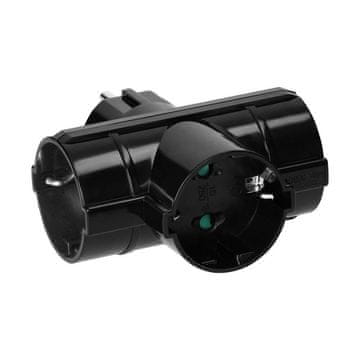 Orno Razvodnica 3x2P+Z crna OR-AE-13184(GS)/B schuko