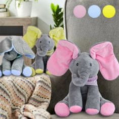 JOJOY® Interaktivni pjevajući plišani slonić, glazbena igračka za djecu | TRUMPY, žuta