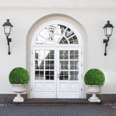 HOME & MARKER® Umjetna kuglasta biljka za vrt i terasu, zelena dekoracija otporna na UV i vodu | TOPIORB Zelena , 18 cm