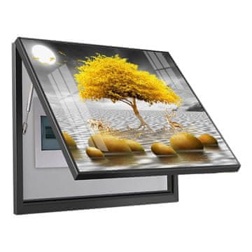 HOME & MARKER® Ukrasna slika za poklopac razvodne kutije 30×40 cm, moderan PS okvir, dekor za dnevni boravak i ured | DECOFRAME