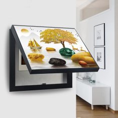 HOME & MARKER® Ukrasna slika za poklopac razvodne kutije 30×40 cm, moderan PS okvir, dekor za dnevni boravak i ured | DECOFRAME, tree
