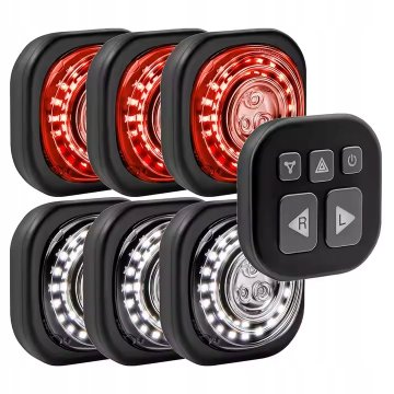 Helios LED žmigavci 6 kom. svjetala stražnja prednja svjetla za skuter bicikl Bluetooth