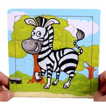 Drvena slagalica u okviru Edukativna zebra slagalica
