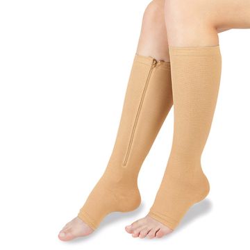 Kompresivne dokoljenice s patentnim zatvaračem - teatralna L/XL