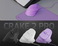 Natec CRAKE 2 PRO vertikalni žičani miš, 12800DPI, 6 tipki, tihi prekidači, RGB LED, ljubičasti