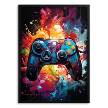 Moderni uokvireni poster za igranje, igraća slika, X-Box konzola za igrače
