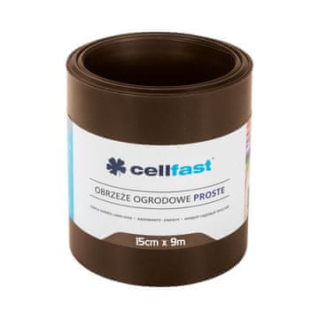 Cellfast Smeđi ravni vrtni rub 15 cm x 9,0 m