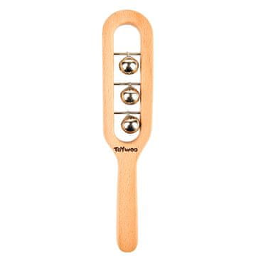 Drvena zvečka sa zvončićima, Montessori glazbeni instrument