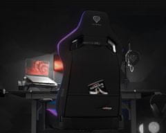 Genesis TRIT 660 RGB gejmerska/uredska stolica, ergonomska, podesiva visina/nagib, 2D nasloni za ruke, RGB LED rasvjeta, do 150 kg, siva