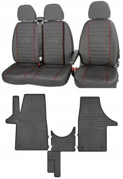 Set navlaka i prostirki za VW Transporter T6 od 2015. do 2022. godine