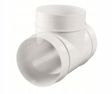 VENTS Okrugli ravni T-komad 150/150 mm PVC 692