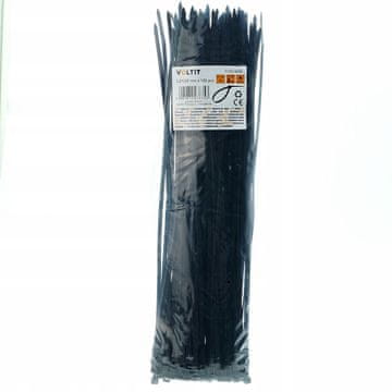 It OPASKA ZACISKOWA KABLOWA 3,6 x 300 NYLON 66 CZARNA - 100 szt.