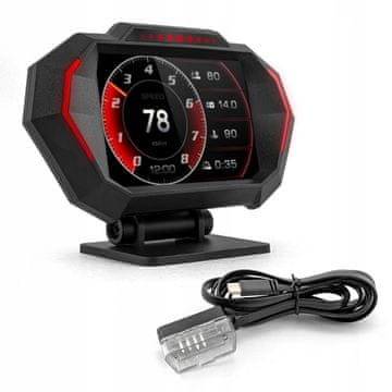 LCD zaslon HUD-a na putnom računalu, OBDII USB-C, brisanje grešaka GPS-a