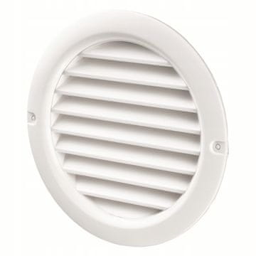 VENTS Okrugla kosa mreža, 125 mm, s mrežom, bijela