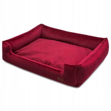 Doggy Baršunasti krevet za pse PREMIUM bordo krevet za haskije XL