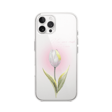 Futrola za iPhone 12 Pro, prozirna, silikonska, Flexi, cvijeće, tulipan