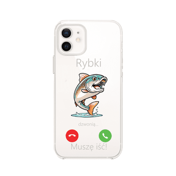 Futrola za iPhone 12, prozirna, silikonska Flexi, prstenovi u obliku ribice