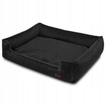 Doggy Klasični premium krevet za pse, crni, tkanina, za spavanje, XL
