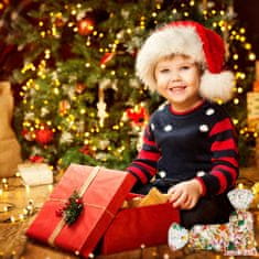 Nikcorp Božićne celofanske vrećice 100 kom, za slatkiše i kolače, s vezicama, vodootporne, 38,4x27 cm, blagdanski motivi