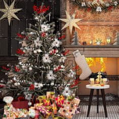 Nikcorp Božićne celofanske vrećice 100 kom, za slatkiše i kolače, s vezicama, vodootporne, 38,4x27 cm, blagdanski motivi