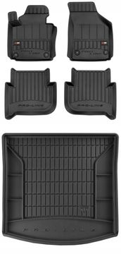 Set 3D gumenih tepiha za VW Touran 2 2010-2015 sa 7 sjedala.
