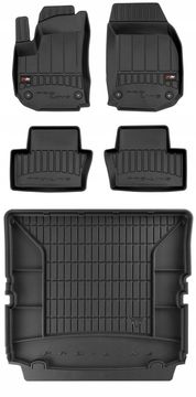 Set 3D gumenih tepiha Opel Zafira B 2005-2014 7 sjedala sa