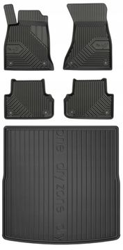 Set od 77 gumenih tepiha i prostirki za Audi A4 allroad B9 karavan 2015-2023