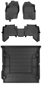 Set 3D gumenih tepiha Nissan Pathfinder 3 2005-2013 7 sjedala sa