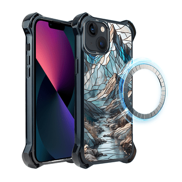 Futrola za iPhone 13 IBIZU DropGuard Ultra s MagSafeom, boje stakla, Mountain Stream