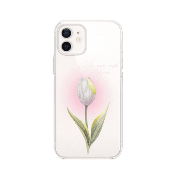 Futrola za iPhone 12, prozirna, silikonska Flexi, cvijeće, tulipan