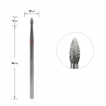 STALEKS dijamantni rezač maslinasto crveni 1,8/4 mm