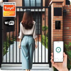 Kodna brava s tipkovnicom, šifrator, zvono na vratima, RFID čitač kartica, WiFi, Tuya
