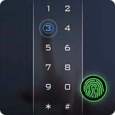 Kodna brava, vodootporna tipkovnica, RFID čitač, otisak prsta, WiFi Tuya